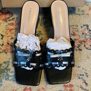 Carl Karida Elegant Black Women's Heels, sz 10 NEW